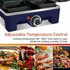 Cusimax 1500W Indoor Portable 2 in 1 Electric Raclette GrillBlue CMRG-300L
